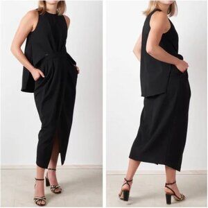 Rachel Comey Klein Black Sleeveless Midi Dress size 4